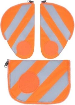 Ergobag Pack Seitentaschen-Zipset Orange Reflektor, 3-tlg.