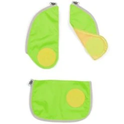 Ergobag Cubo Seitentaschen-Zipset Grün, 3-tlg.