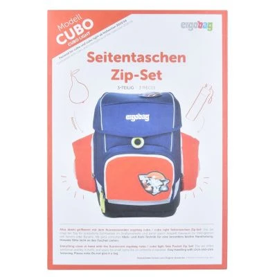 Ergobag Cubo/cubo Light Seitentaschen-Zipset Orange, 3-tlg. 4 Ergobag Cubo/cubo Light Seitentaschen-Zipset Orange, 3-tlg. – Bild 2