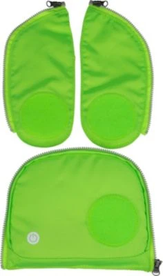 Ergobag LED Seitentaschen-Zipset Grün, 3-tlg.