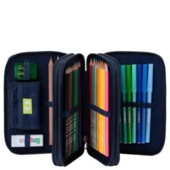 Ergobag Maxi-Federmäppchen MähdreschBär, Befüllt, 40-tlg.