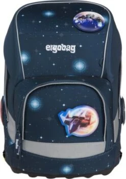Ergobag Schulranzenset Wide KoBärnikus Galaxy Glow, 5-tlg. (2023)