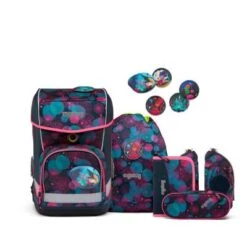 Ergobag Schulranzenset Cubo Light Main KorallBär, 5-tlg. (2023)